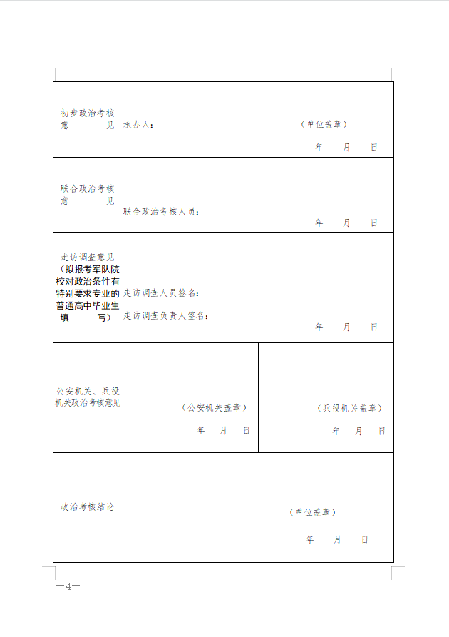 考核表4