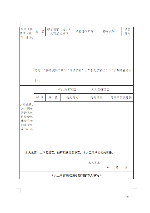 考核表3